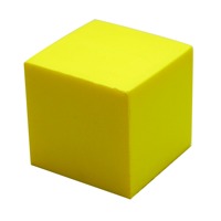 Jouet anti-stress en mousse PU souple personnalisé avec logo, cube carré, dés de 65 mm, jouet à presser pour cadeaux promotionnels