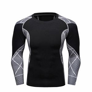 Camiseta de Compresión Sublimada de Manga Larga para Hombre, Nueva Llegada, para Deportes de Fitness, Color y Logotipo Personalizados, Alta Calidad, 100% - Product Image 5