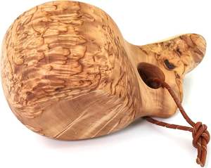 Mug en bois rustique nordique Kuksa, fait à la main, mug à thé Bushcraft, mug en bois Kuksa éco-responsable, sculpté à la main, réutilisable - Product Image 6