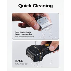 Tondeuse Électrique Professionnelle Sans Fil pour Hommes, Rasoir Ajustable en Acier Inoxydable, Tondeuse à Cheveux USB pour Usage Domestique et en Camping-Car - Product Image 4