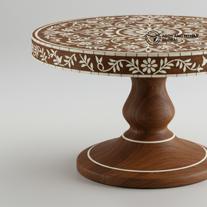 แท่นวางเค้กทำจากไม้ที่ทำด้วยมือสำหรับขนมหวานและของตกแต่งทำจากไม้สีน้ำตาลสุดหรูเป็นมิตรต่อสิ่งแวดล้อม - Product Image 4