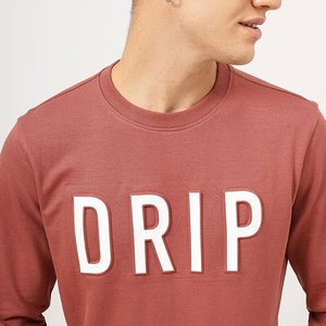 Sweat-shirt pour homme à manches longues et col rond, automne, 100% coton molletonné, broderie 3D, uni, coupe-vent, séchage rapide, respirant, vente chaude 2026 - Product Image 5