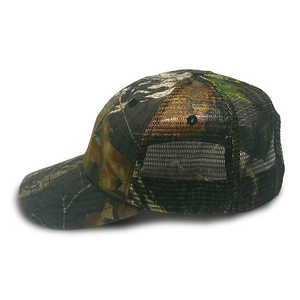 Casquette de baseball en maille à motif camouflage, logo personnalisé hip-hop OEM, haute qualité, 6 panneaux, visière pré-courbée, casquette de camionneur, casquette filet, casquettes de baseball - Product Image 3