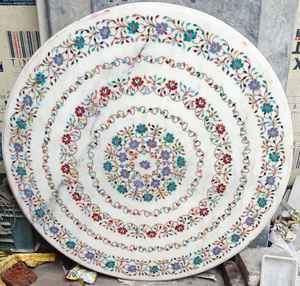 Escritorio moderno de metal, lujoso toque artístico, para el hogar incrustaciones de piedra semipreciosa, oficina, sala de estar, dormitorio, muebles ecológicos - Product Image 6