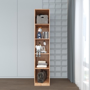 TQA68019 Armario Compacto de 5 Niveles de Madera de Caucho, Diseño Moderno y Sencillo, Mueble Minimalista para Dormitorio, Almacenamiento Plegable para Ropa - Product Image 3