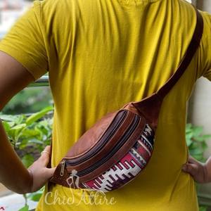 High Customized Newest Style <b>Bumbag</b> Cross Body Designer Jacquard Kilim <b>Leather</b> Luxury Waist Bag Belt Fanny Pack Bum Waist Pocket - Product Image 1
