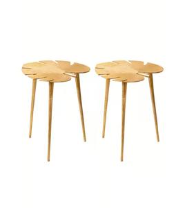 Juego de 2 mesas auxiliares de metal con acabado antiguo de estilo único Vintage para el hogar, sala de estar, comedor, Villa, uso del fabricante de la India - Product Image 4