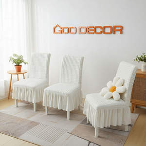 Oem Odm Dining <b>Chair</b> <b>Covers</b> <b>For</b> Plastic <b>Chairs</b> Rose Green <b>Chair</b> <b>Seat</b> <b>Covers</b> Made In Vietnam Factory Direct <b>For</b> Wedding - Product Image 5