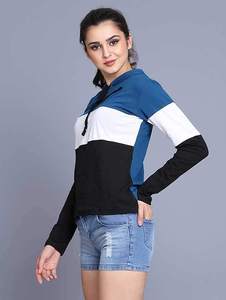 OEM Custom Women's Plus Size Cropped <b>Hoodie</b> Long <b>Sleeve</b> Washed Hip Hop Pullover Tops Shirred Waist Streetwear for Autumn/Winter - Product Image 3