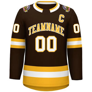 Camiseta de Hockey sobre Hielo Personalizada, Color Personalizado, para Hombre Adulto, Nombre del Equipo Impreso Personalizado, Número, 100% Poliéster, Secado Rápido - Product Image 2