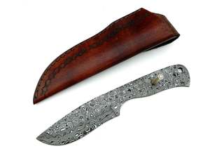 ชุดมีดทำครัวเหล็กดามัสกัสแบบเต็มรูปแบบงานทำมือมีดสกินเนอร์ใบมีดสำหรับตั้งแคมป์ - Product Image 2