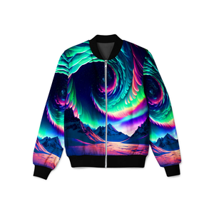 Chaquetas de bombardero de sublimación impresas en 3D con cremallera unisex, ropa de cuero y tela hecha a medida para hombres y mujeres - Product Image 1