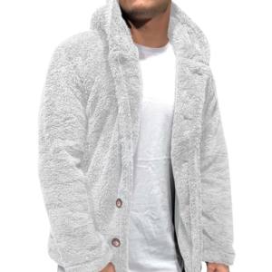 100% Cotton <b>Fleece</b> <b>Hoodie</b> <b>Teddy</b> Bear Pockets Thick Men's Winter Customizable Oversized Plain Dyed Eco-Friendly Digital Printing - Product Image 1