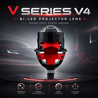 VAHID V4 Lentilles de projecteur Bi-LED haute puissance pour voiture, phares LED H4 H7 H11, lentille de projecteur Bi-LED pour voiture, double laser