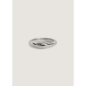 Petite Hera Adjustable <b>Silver</b> Sculptural <b>Ring</b> Stack Inlay Fashion <b>Rings</b> with <b>Emerald</b> Cut Diamond Rhodium Plating Gift - Product Image 6