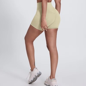Pantalones cortos lisos sólidos personalizados para mujer, moda de verano de alta calidad, transpirables, de secado rápido, para deportes, gimnasio, entrenamiento, pantalones cortos para mujer - Product Image 3