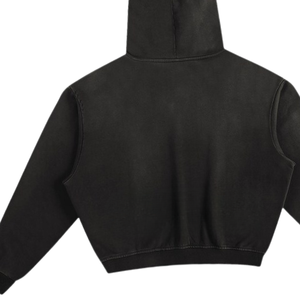 <b>Men</b> Distressed <b>Hoodie</b> Washed <b>Black</b> Oversized Pullover Fleece Cotton Hooded 100% <b>Plain</b> Streetwear Custom Logo Bulk Wholesales - Product Image 5