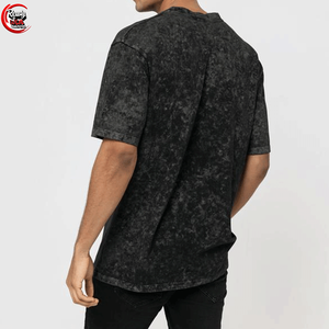 Personnalisable Vintage Oversize Hommes Heavyweight Cotton Acid Wash T-Shirt Long Length avec Custom Graphic Design - Product Image 4