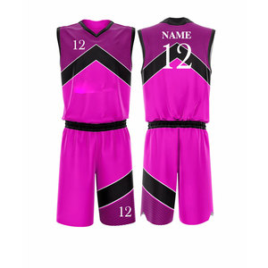 Ensemble d'uniformes d'équipe de basketball personnalisés pour hommes adultes, 100 % polyester, imprimé par sublimation, respirant, séchage rapide, sans manches, personnalisable - Product Image 3