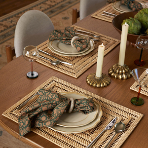 แผ่นรองจานหวายทรงกลมขนาดใหญ่แผ่นรองจานหวายสานเป็นมิตรต่อสิ่งแวดล้อมสำหรับงานเลี้ยงร้านอาหารและของตกแต่งบ้านขายส่ง - Product Image 6