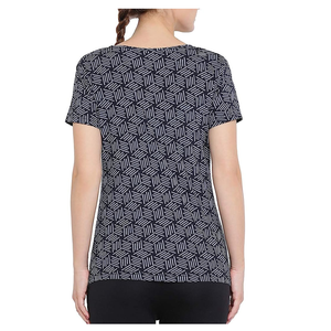 Ropa de entrenamiento de yoga para gimnasio para mujer, camisetas para correr, nuevo diseño, estampado por sublimación, manga corta, ajuste ajustado, hecho de tela de malla - Product Image 2