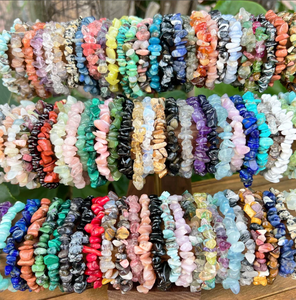 Healing <b>Crystals</b> <b>Chip</b> Bracelet,For Gift <b>Crystals</b> Bracelets Colorful - String - Trendy - *CUSTOMIZABLE* - Product Image 1