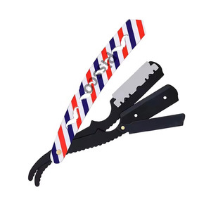 Navajas de Afeitar Plegables, Navajas Rectas, Cuchilla de Afeitar Individual para Cortar la Barba, Herramienta de Barbería, Acero Inoxidable Alemán - Product Image 3