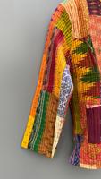 Veste multicolore imprimée ethnique faite à la main Vestes Kantha vintage Manteaux Kantha en soie matelassée de qualité supérieure au prix de gros