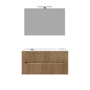Mueble de baño suspendido de 90 cm con Stick Line Canne - Product Image 4