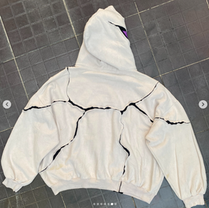 Nouvelle conception de chemise à capuche zippée pour homme, style ample vintage, lavée, patchwork, style urbain, hiver - Product Image 2