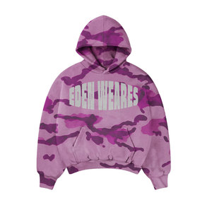 Vente en gros 100% coton sweat à capuche lourd 450 GSM longue durée imprimé camouflage meilleure qualité logo personnalisé col à capuche hiver - Product Image 6