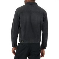 Nouveauté, veste en jean pour homme, taille plus, design personnalisé OEM, saison hivernale, bouton de fermeture, respirante, coton lavé, écologique
