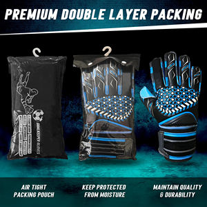 Gants de gardien de but de football professionnels d'usine directe, en latex, imperméables, respirants, avec sangle de poignet réglable, gants de football d'extérieur - Product Image 4