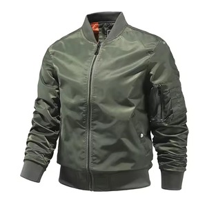 2024 vente chaude dernière conception de haute qualité plaine Bomber veste personnalisé homme d'affaires Blazer Satin coupe-vent Bomber - Product Image 2