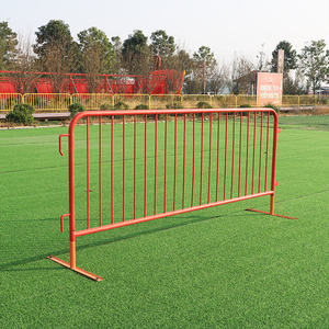 Clôture Temporaire en Acier Facile à Assembler, Barricades de Contrôle des Foules Amovibles avec Pieds en Pont/Plats, Hauteur de 6 Pieds - Product Image 1