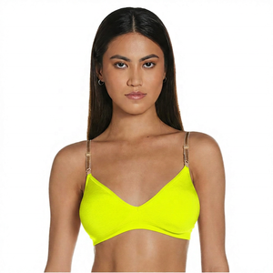 T-shirt court de yoga personnalisé pour femme en coton premium sans coutures, extensible dans quatre directions, col en V, coupe estivale, avec logo imprimé par transfert thermique sur le devant - Product Image 3