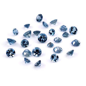 Aguamarina Natural de Grado AAA, Corte Brillante, Calibrada, 3mm y 4mm, Azul Claro, Piedra Preciosa Suelta, Certificada por IGI, Pulida - Product Image 1