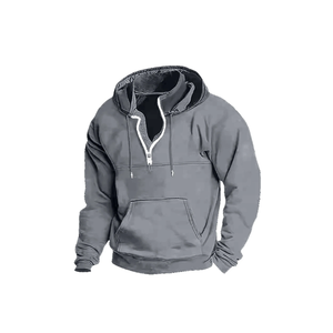 Sudaderas básicas de alta calidad para hombre de otoño e invierno, suéteres de punto pesado de tendencia, sudaderas con cremallera de manga larga - Product Image 4