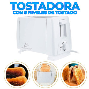 Tostapane Elettrico a 2 Fette con 6 Livelli Automatici per Uso Domestico, Alberghiero e in Auto, Struttura in Plastica - Product Image 6