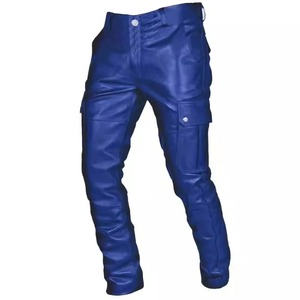 Pantalon en cuir Noir/Rouge/Marron Mode Hommes Dance Party Pantalon Décontracté Grande Taille 5XL - Product Image 1