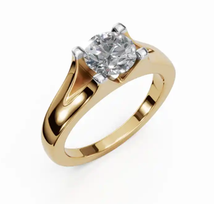 Colgante de Diamante Solitario Cultivado en Laboratorio Nefertiti, Oro Amarillo, Rosa o Blanco de 9k, 14k, 18k, 0.300 Quilates, Corte Brillante, Chapado en Oro, Lujoso - Product Image 5