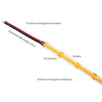 Bande lumineuse LED COB 12V/24V avec télécommande, dimmable, 5m, blanc chaud, rétroéclairage TV avec garantie de 2 ans