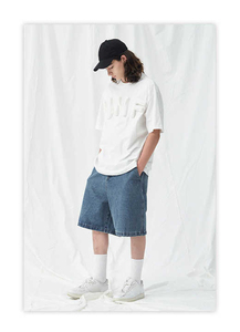 New Trendy Fashionable Custom <b>Jeans</b> Blue Summer <b>Men</b> Denim Shorts Baggy Unisex Shorts Plus Size <b>Men's</b> <b>Jeans</b> With Pockets - Product Image 5
