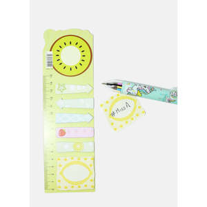 ที่ใส่บัตรผลไม้ A3shop และที่ใส่โน้ตพร้อมไม้บรรทัด อุปกรณ์สำนักงานอเนกประสงค์ - Product Image 1