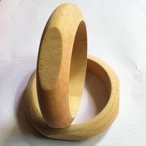 VENTA CALIENTE HECHO A MANO COLOR DE MADERA NATURAL Pulsera y brazalete Joyería de madera hecha a mano para uso de moda - Product Image 6