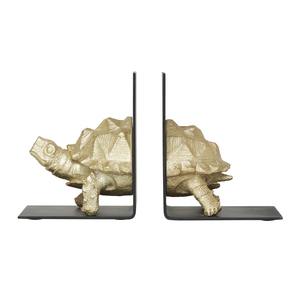 Artistic Tortoise <b>Gold</b> Finished Bookends Ideal for Gifting Office Desk Study <b>Room</b> Living <b>Room</b> Shelf and Creative Home <b>Decor</b> - Product Image 2