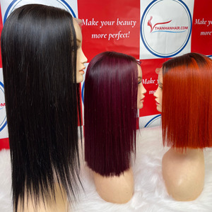 BEST SELL ! ! Perruques lisses de différentes couleurs, 100% cheveux humains vietnamiens, prix de gros, cheveux Remy - Product Image 3