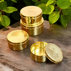 Brass Hammered Laddu Storage <b>Box</b> Gold Polished For Tabletop Kitchen Storage Organizer Sweet <b>Box</b> Brass <b>Mithai</b> <b>Box</b> - Product Image 2