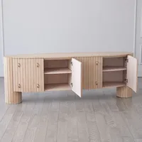 Élégance organique sans effort : une console multimédia naturelle haut de gamme pour sublimer votre salon