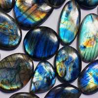 Lot de Cabochons de Labradorite Naturelle Multicolore, Pierre Précieuse de Guérison, Bijoux en Labradorite, pour la Fabrication de Bijoux, Qualité Supérieure